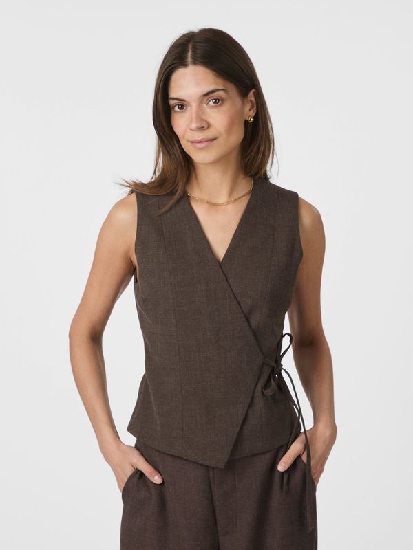 Neo Noir samara melange waistcoat Bruin