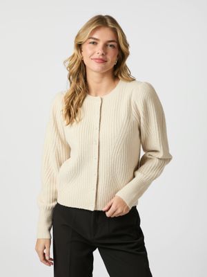 Neo Noir Puli Knit cardigan Ecru