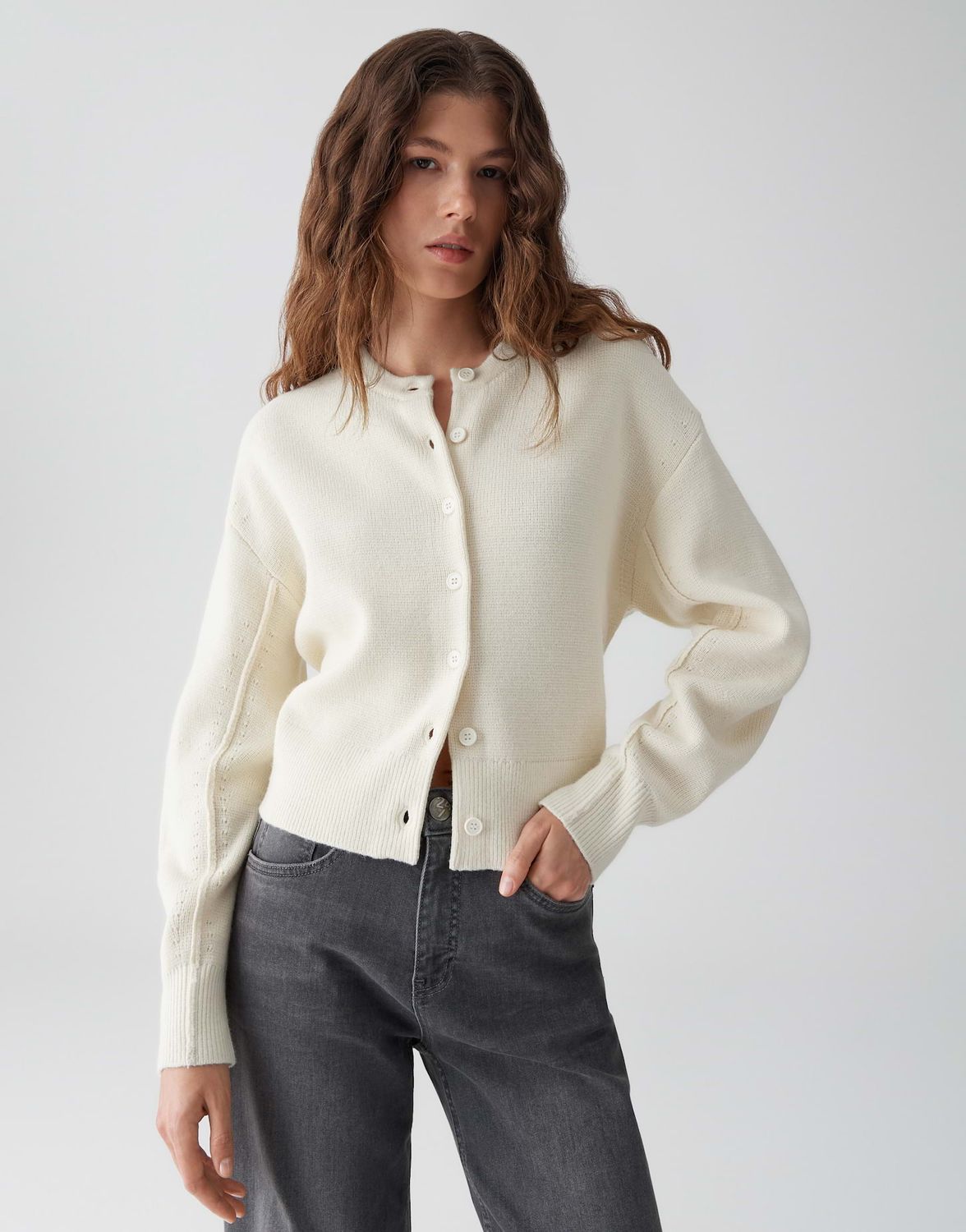 Opus vest Dafila Ecru