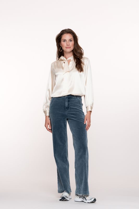 Geisha Jeans indigo cord Blauw