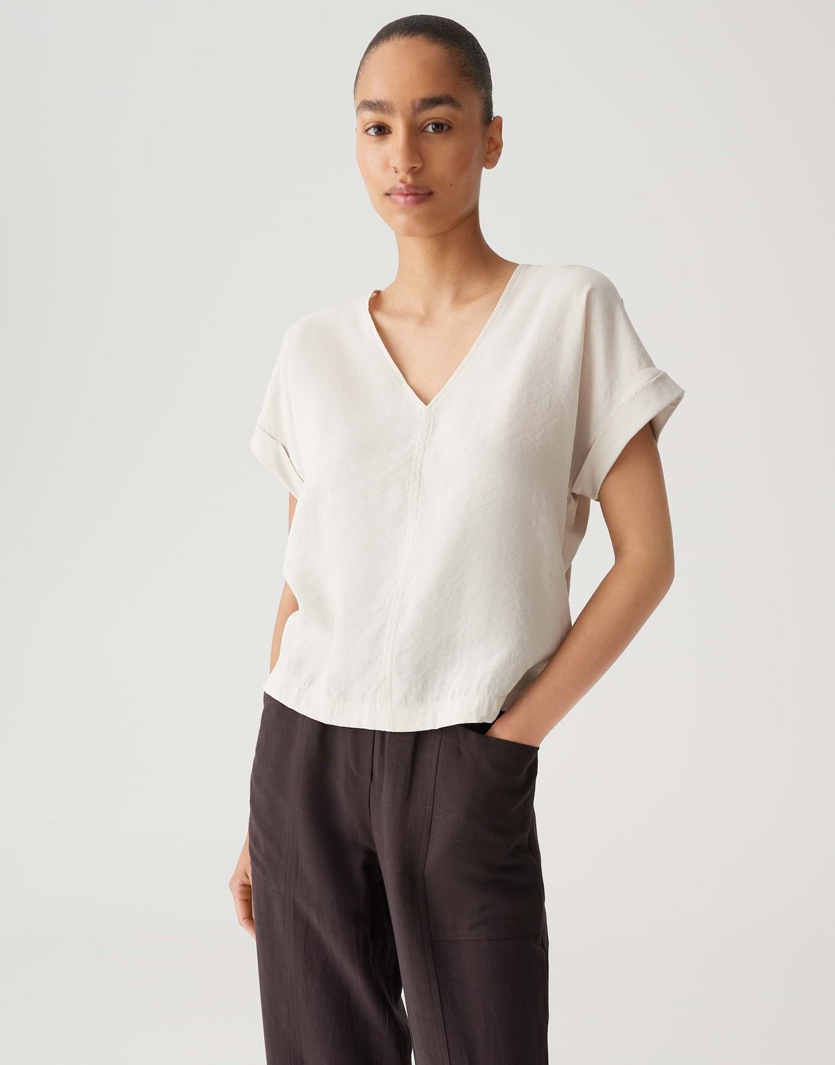 Opus Solme beige t-shirt