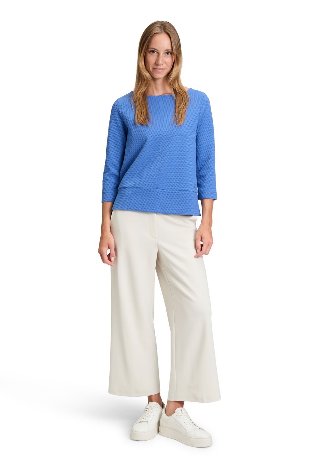 So Cosy trui blauw 3/4 mouw