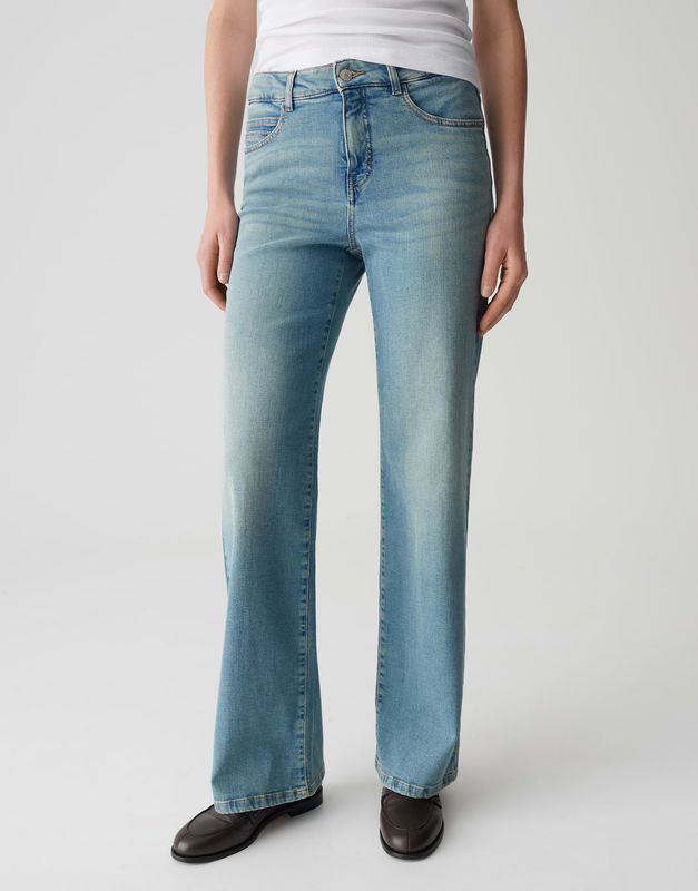 Opus Pants Melly jeans modern Blauw