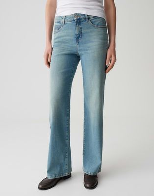 Opus Pants Melly jeans modern Blauw