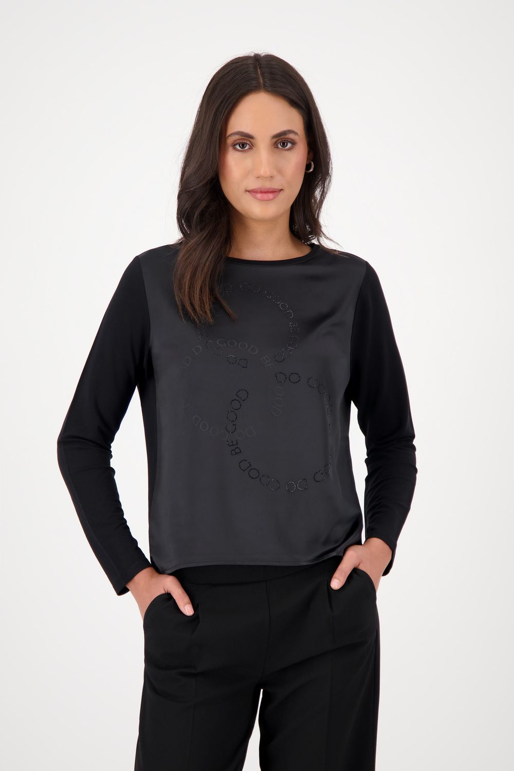 Monari Blouse zwart/antra