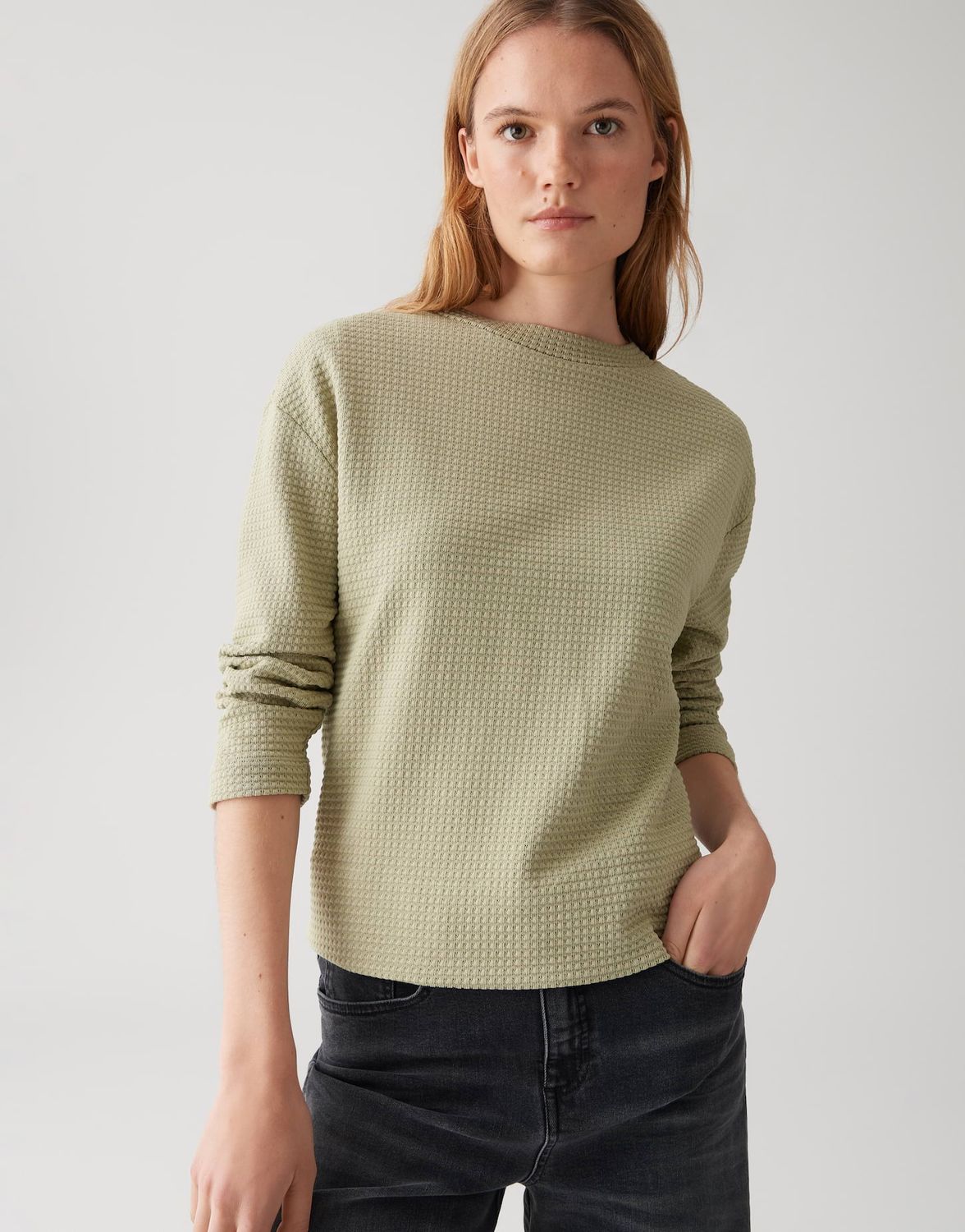 Opus trui Gelix met rug detail Groen