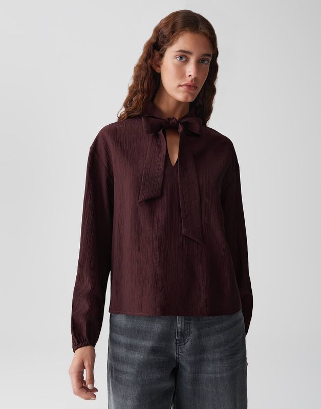 Opus blouse Fomantica met strik bordeaux