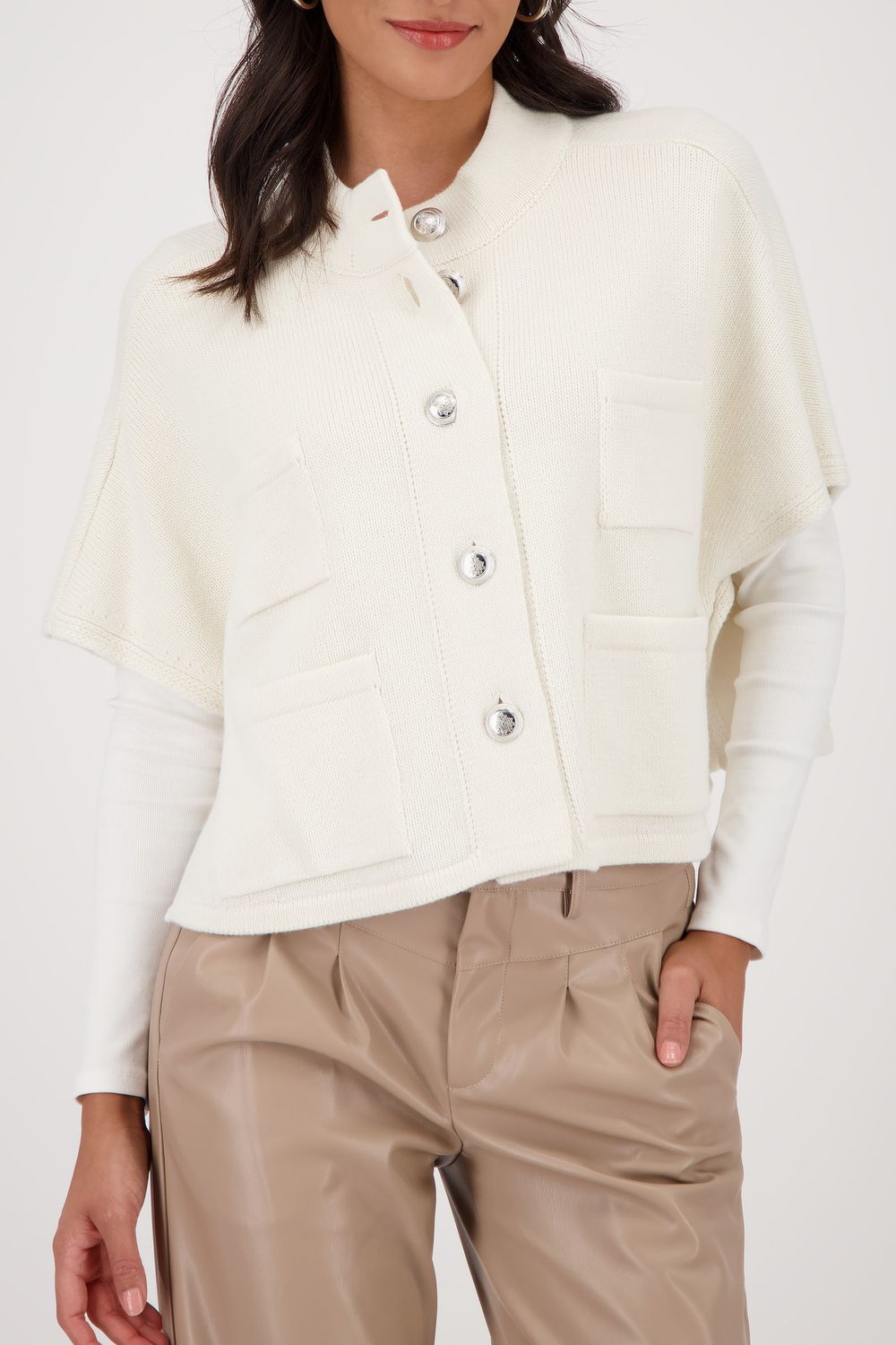 Monari Strickjacke cashmere Ecru
