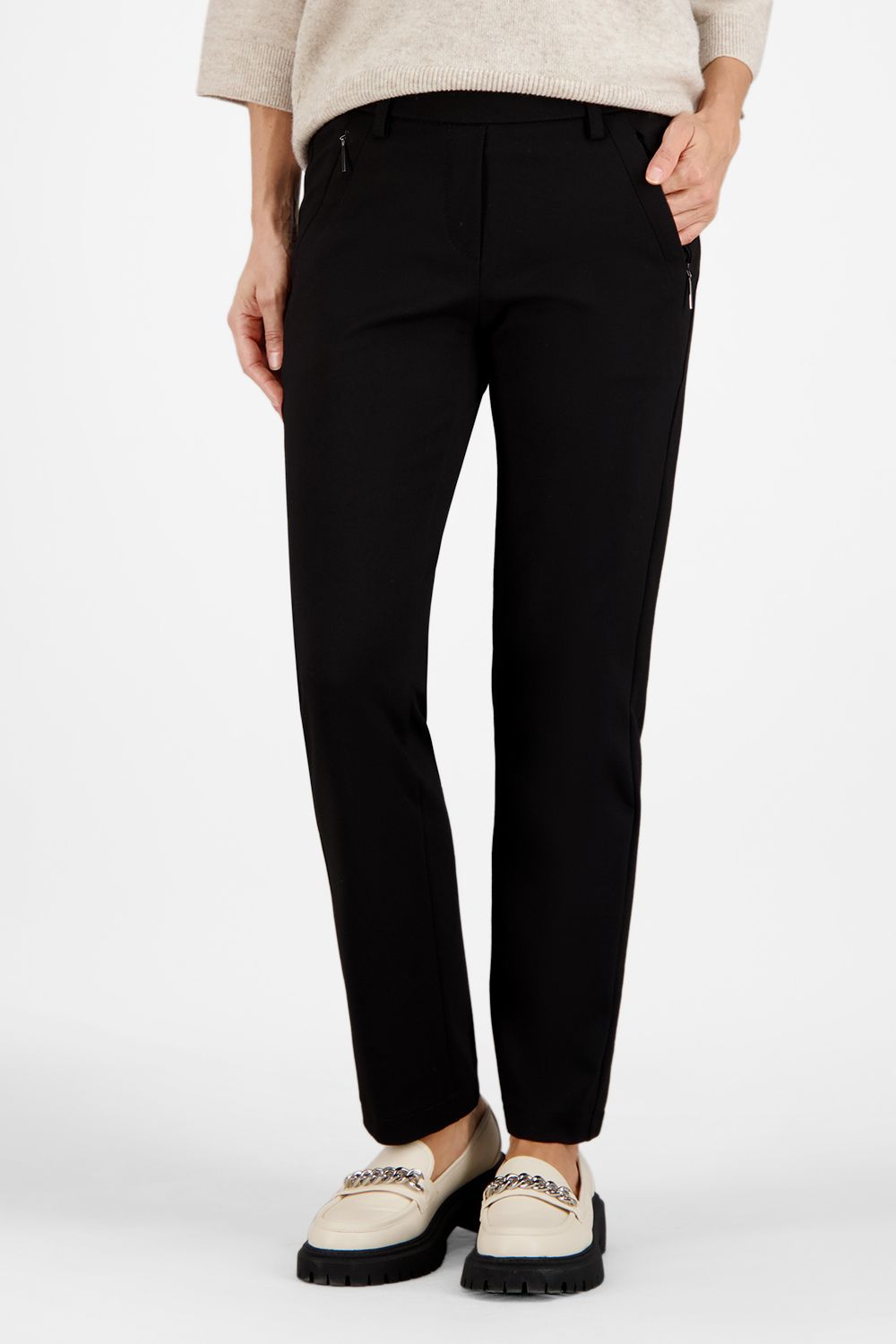 Gardeur Hose Pull On Slim Zwart