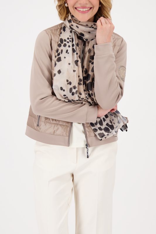 Monari Schal cashmere gemustert Ecru