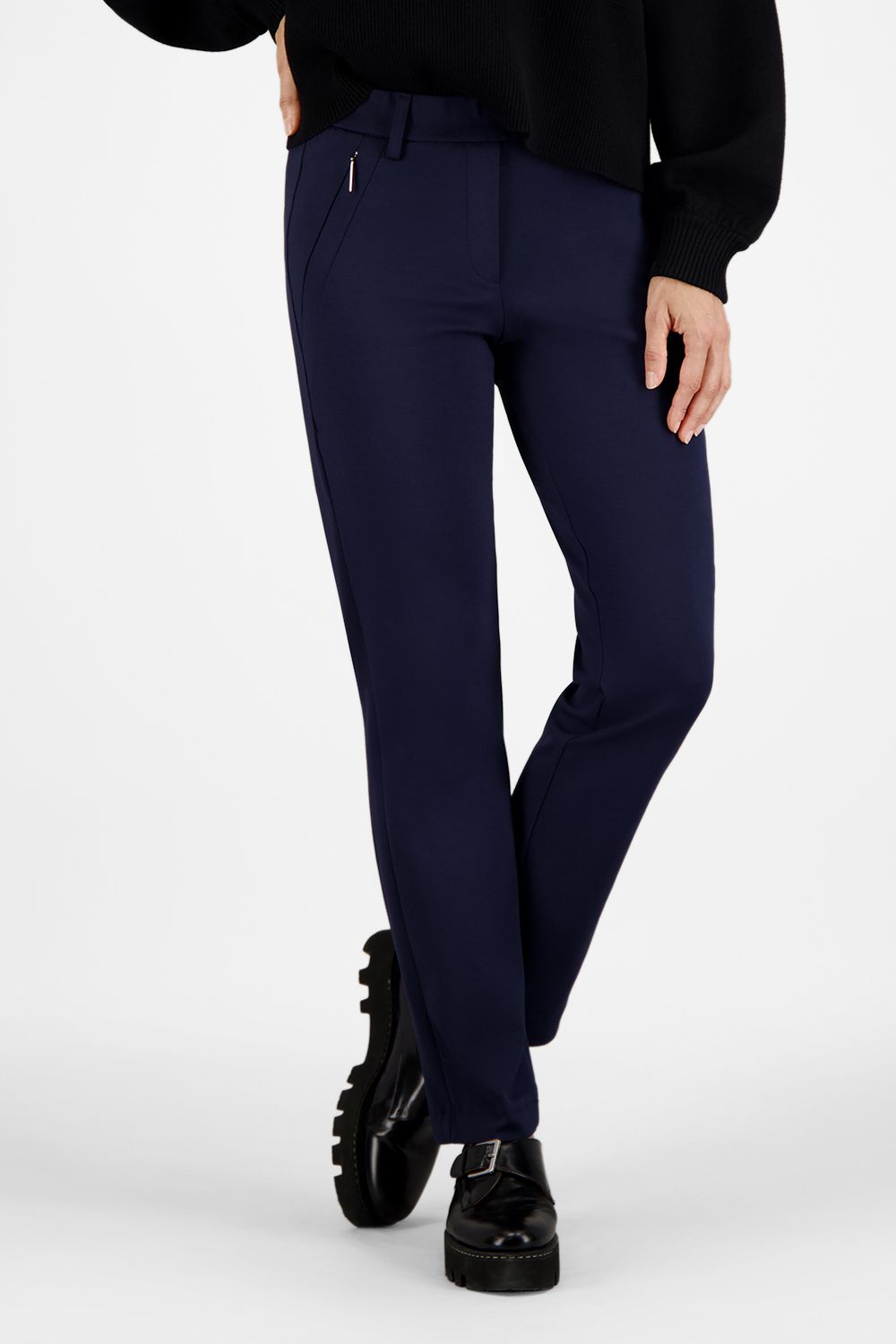 Gardeur Hose Pull On Slim Blauw