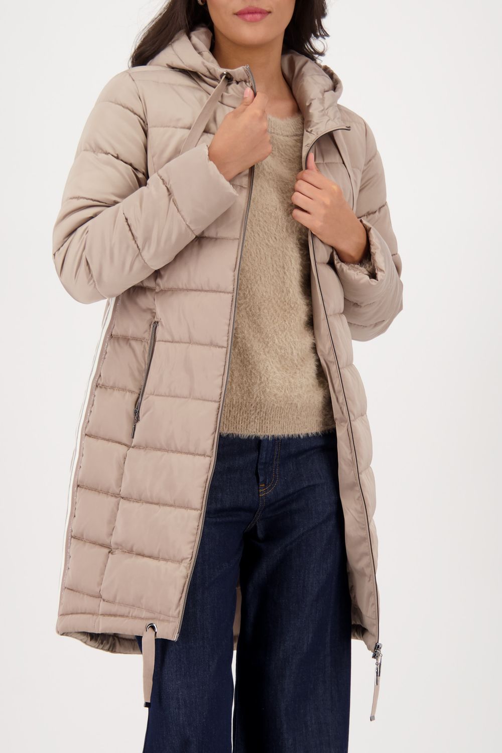 Monari Mantel truffle Bruin