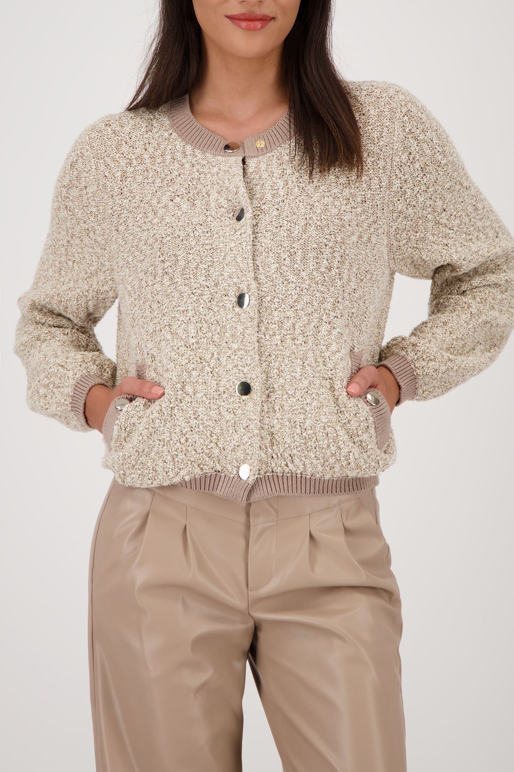 Monari Strickjacke truffle Bruin