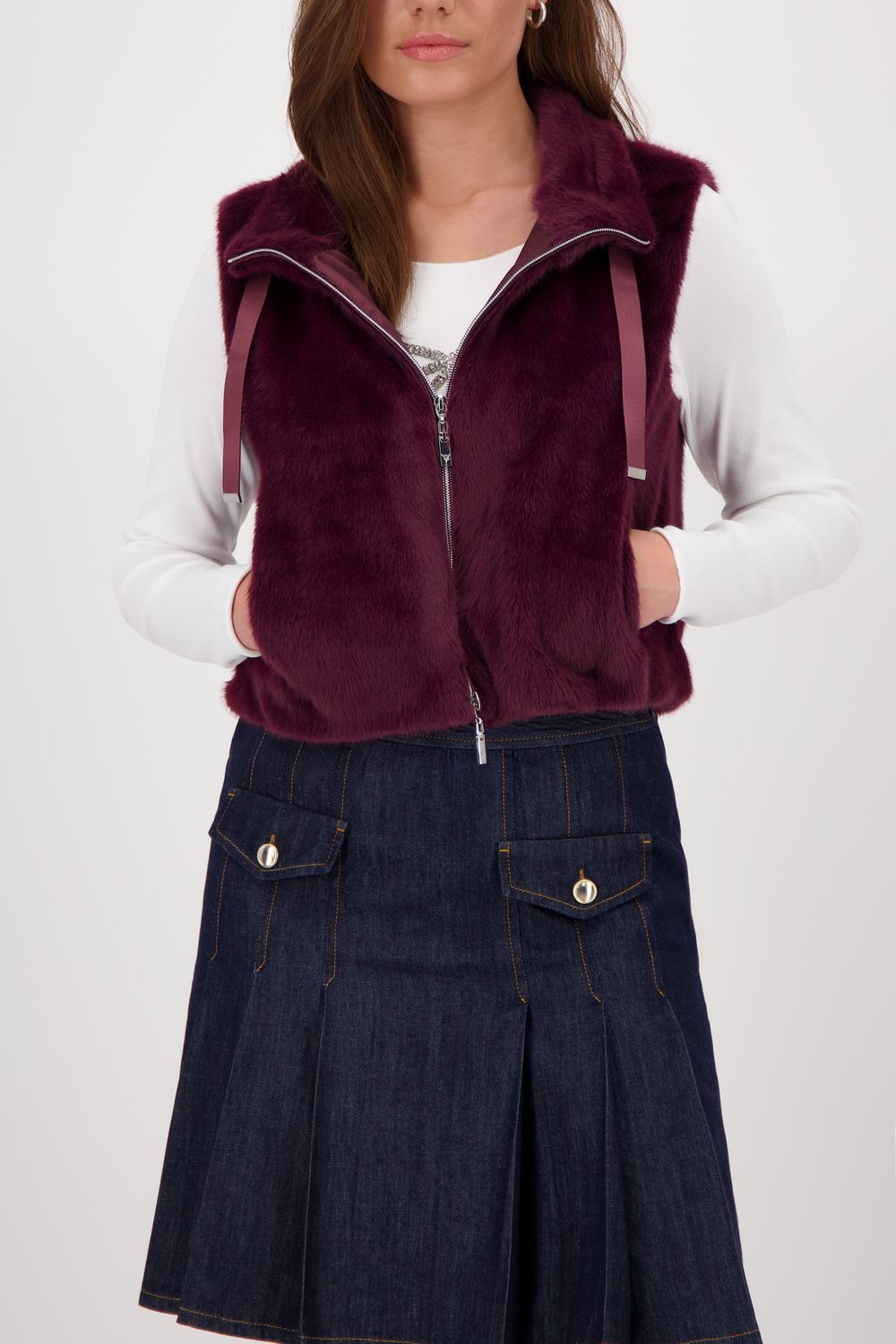 Monari Weste bordeaux bordeaux