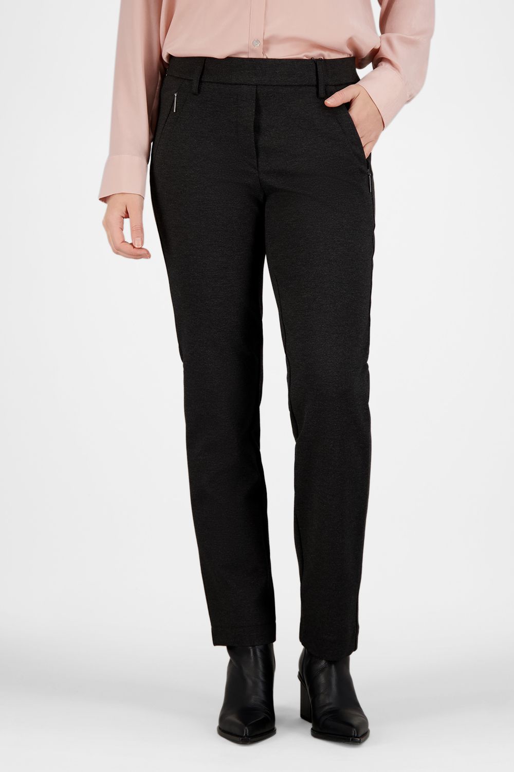Gardeur Hose Pull On Slim Zwart