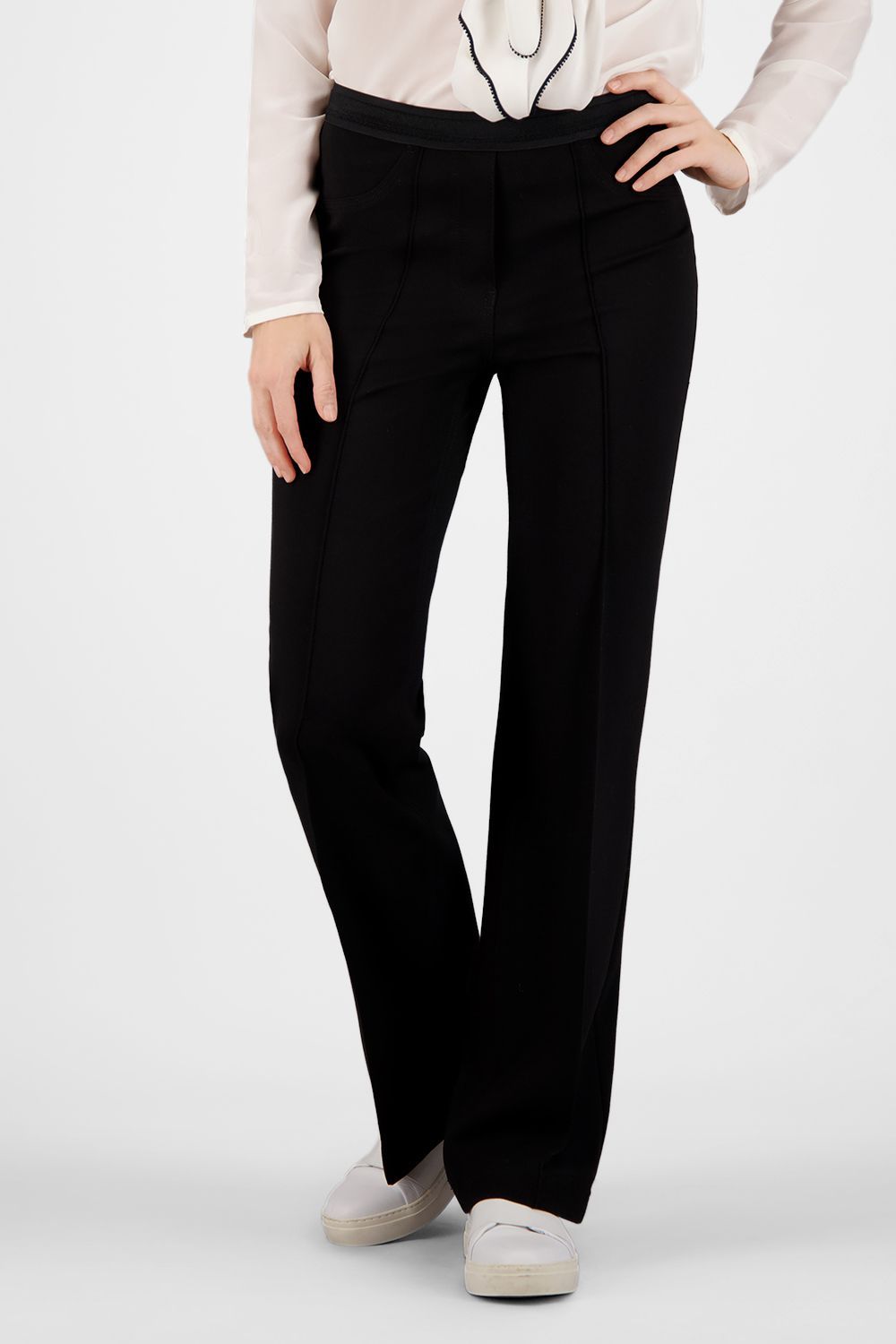 Gardeur Hose Pull On Slim Zwart