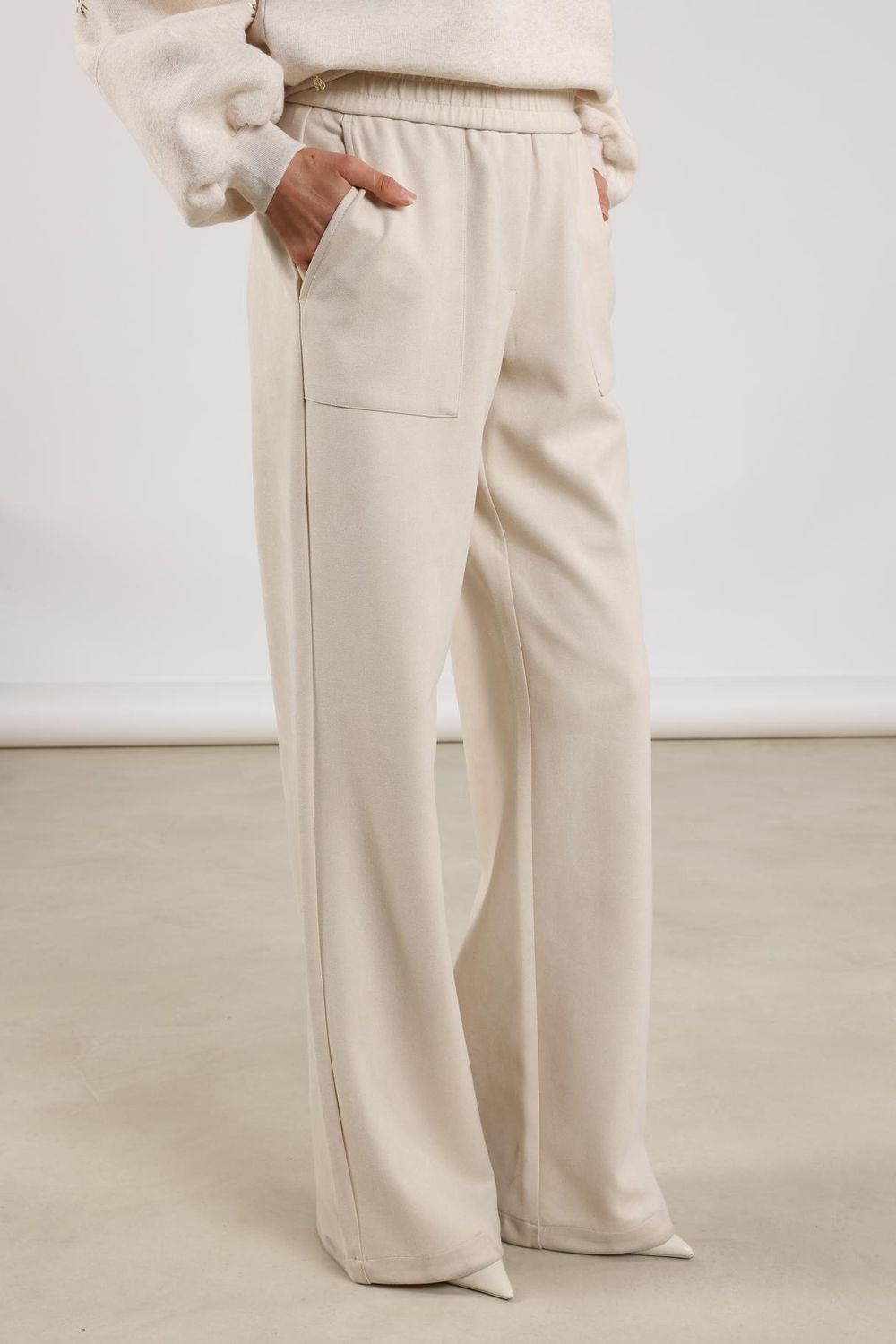 Nukus Trix Pants Suedine Ecru