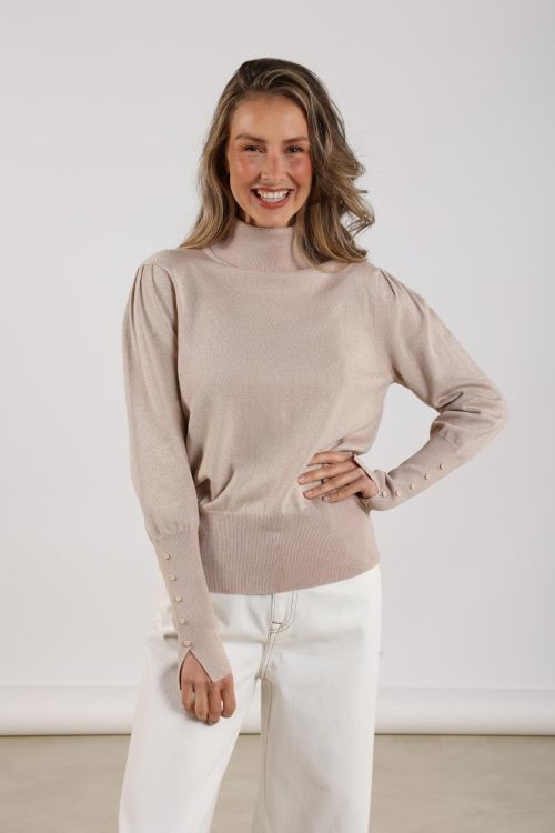Nukus Sylvia Pullover Lurex Beige