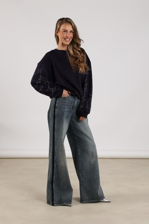 Nukus Ruby Pants Denim Blauw Denim