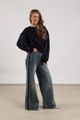 Nukus Ruby Pants Denim Blauw Denim