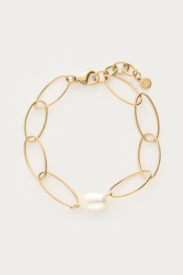 My Jewellery Bracelet big chain pearl Goud