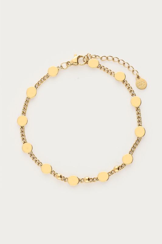 My Jewellery Bracelet chain coins &amp; dots Goud
