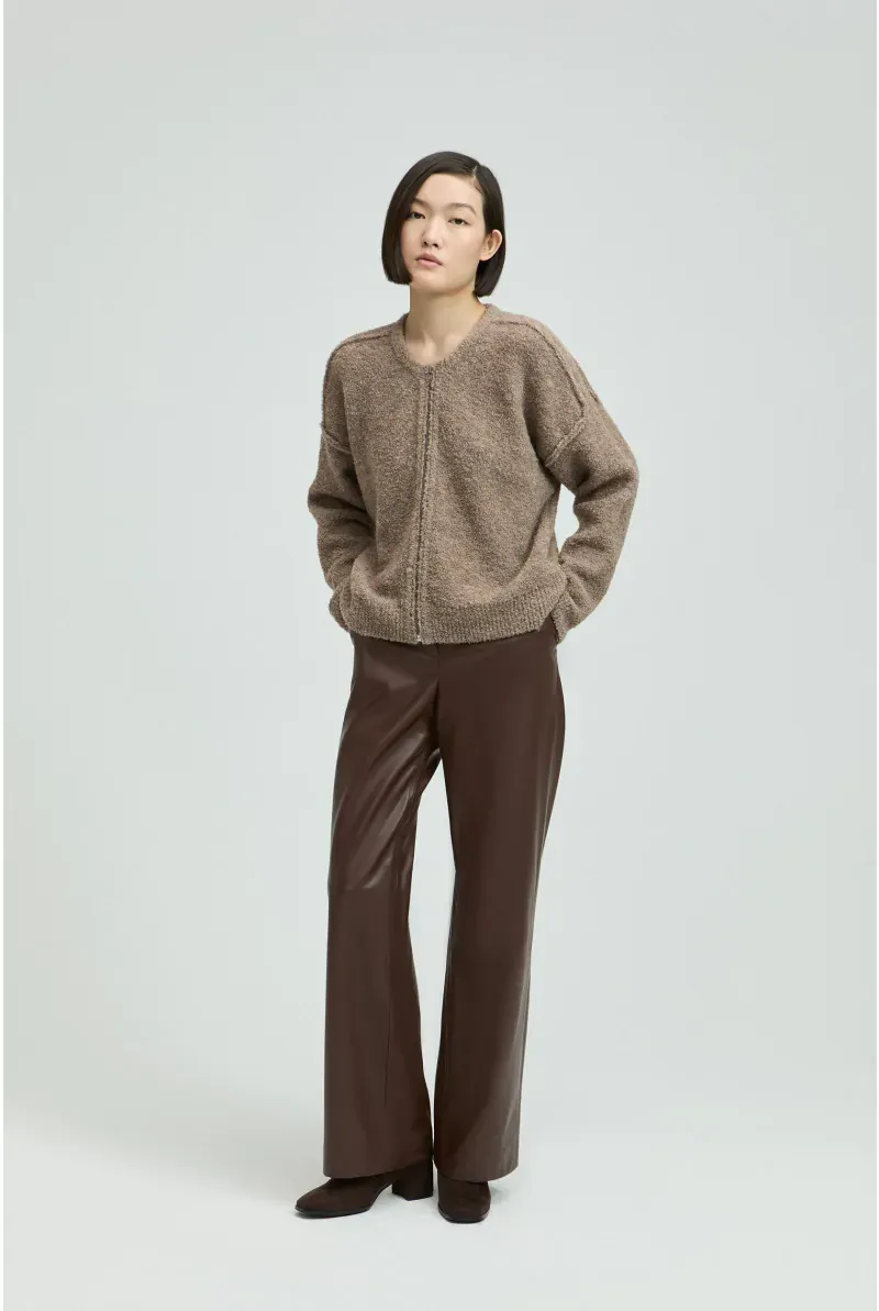 Xandres Pietro Soepele broek uit faux leather
