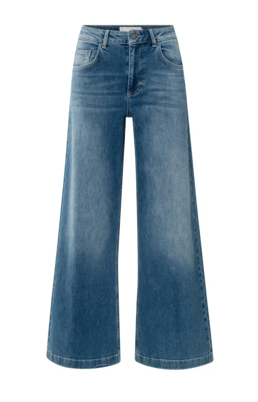 YaYa Jeans met wijde pijpen (L32) Blauw