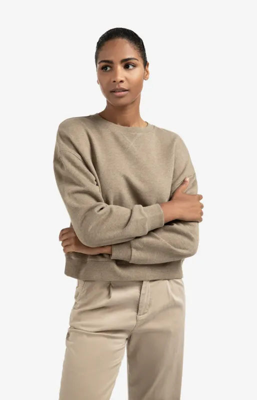 YaYa Sweater met ronde hals Bruin