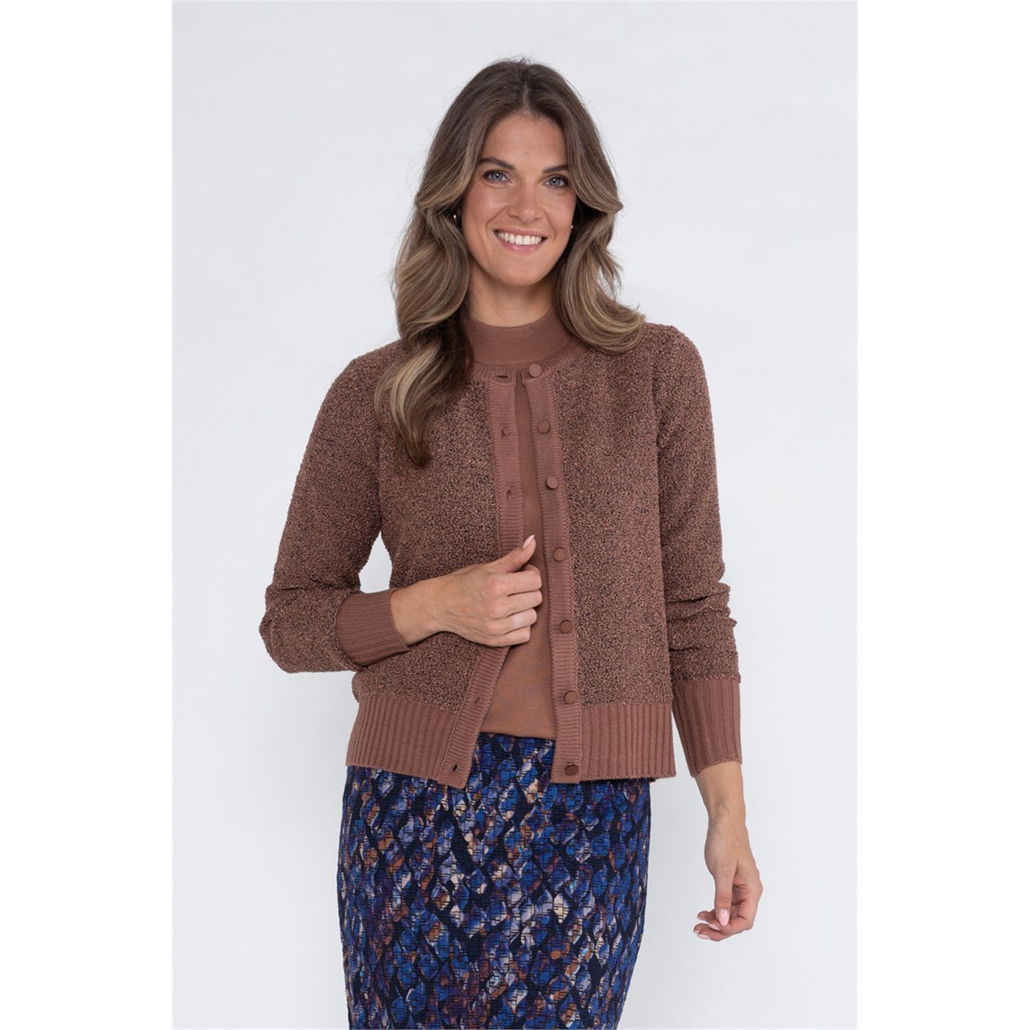 Roberto Sarto Vest ronde hals Bruin