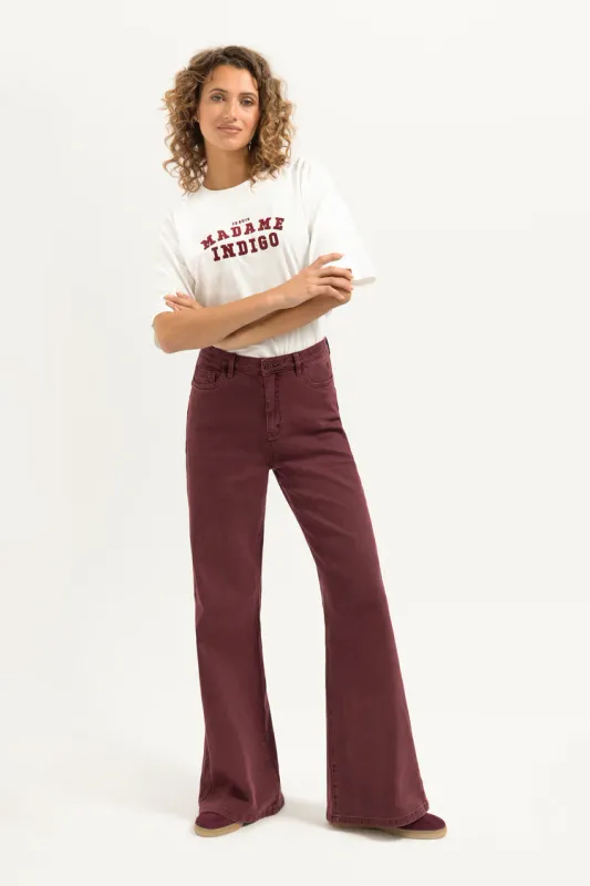 Florez Anna flared pocket Rood