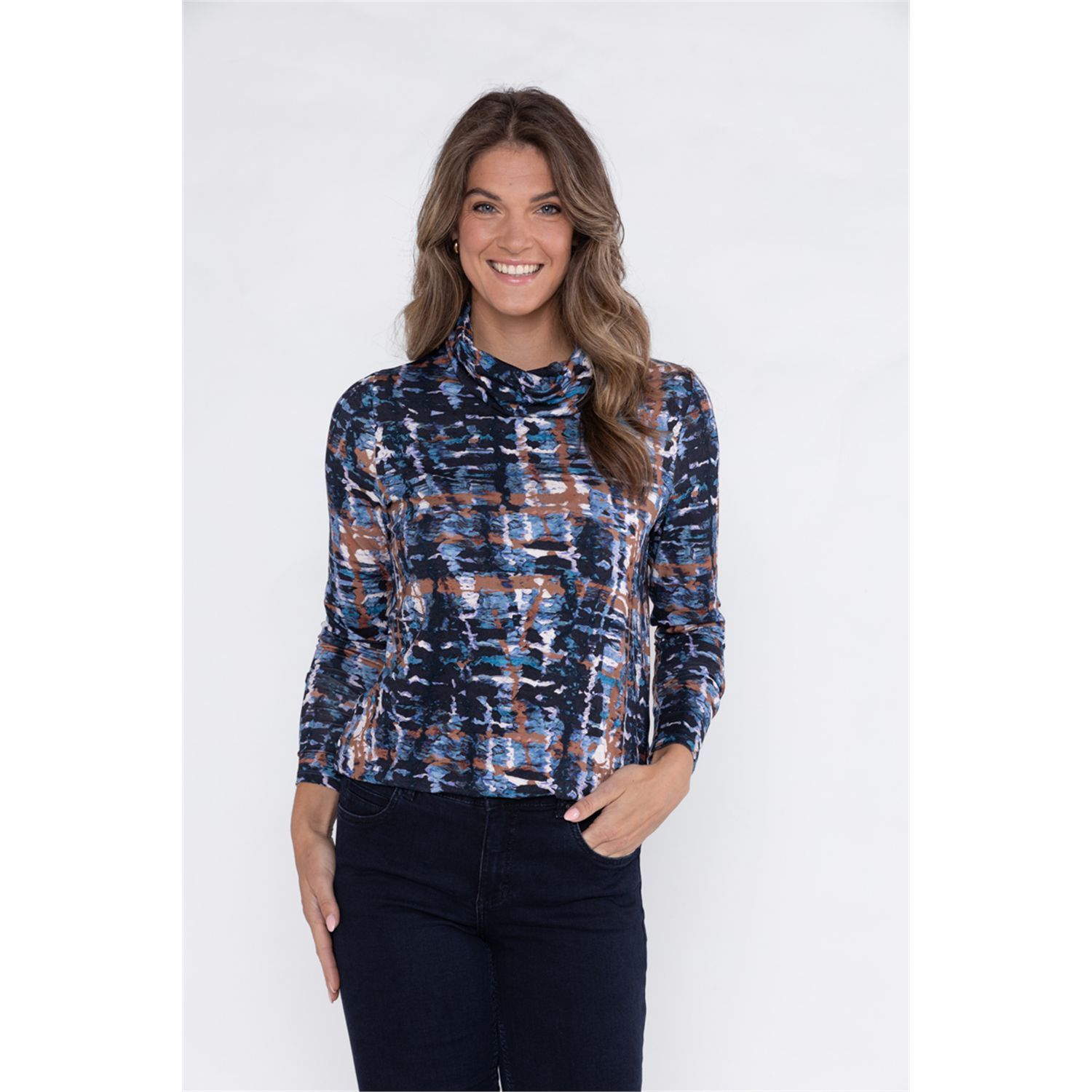 Roberto Sarto T-shirt kol Bruin 531169