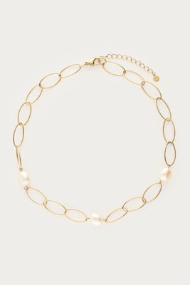 My Jewellery Necklace short big chain pearl Goud