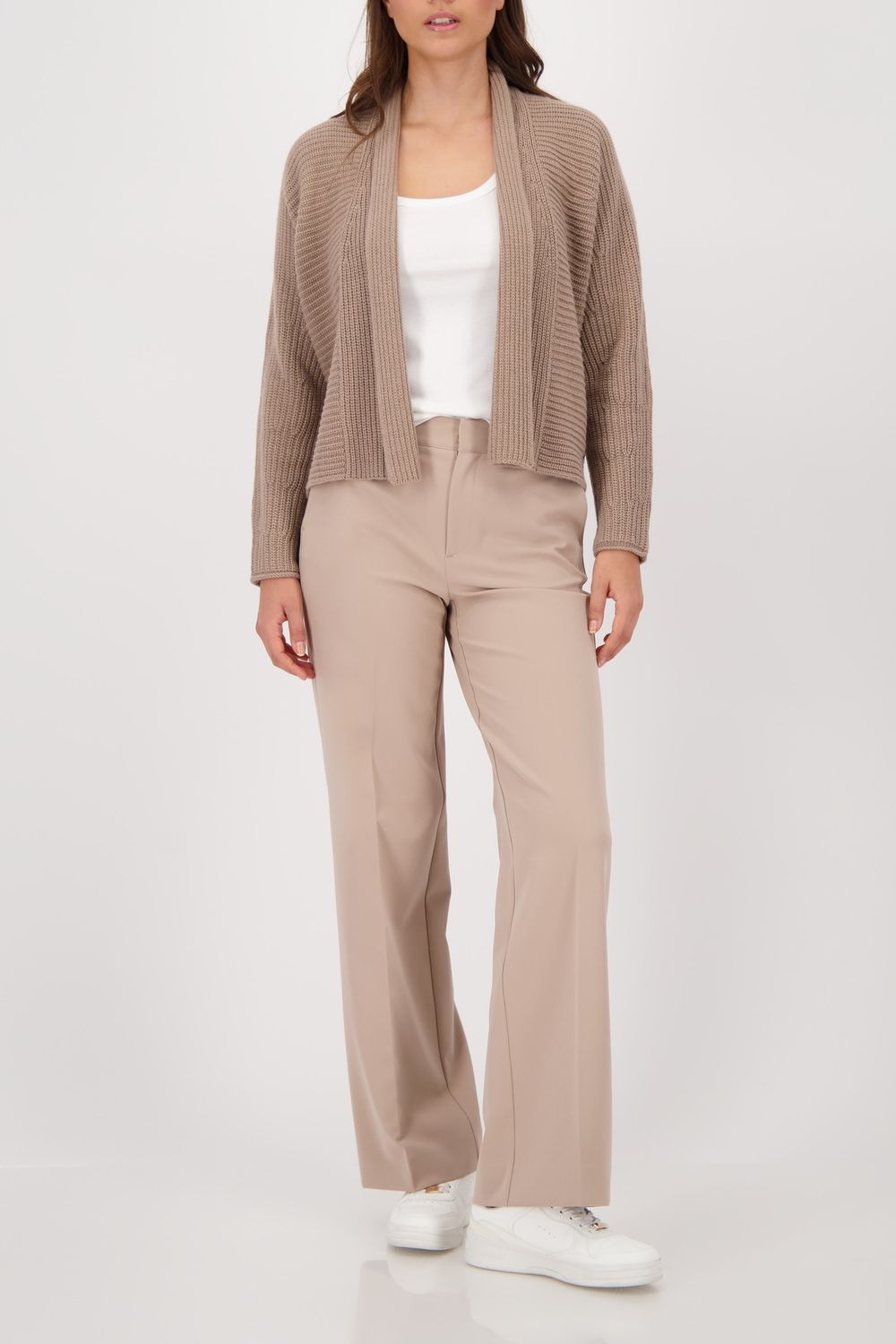 Monari soepelvallend vest taupe