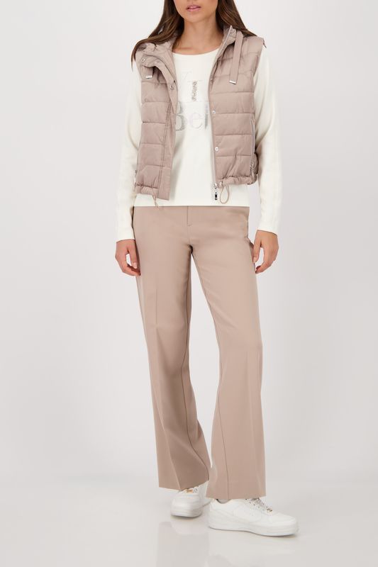 Monari bodywarmer bruin met rugdetail