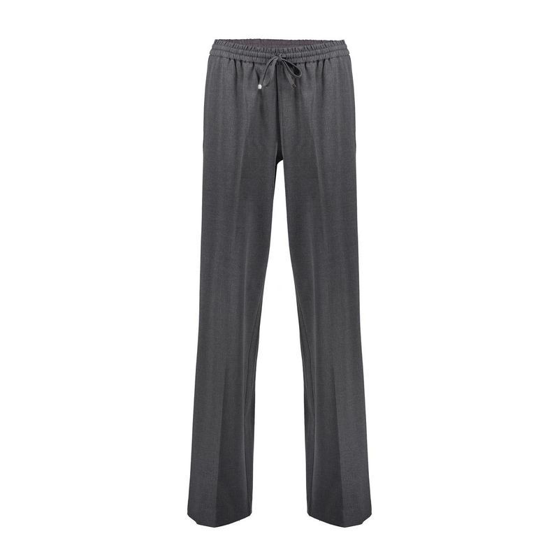 Geisha Pants flair + piping Grijs