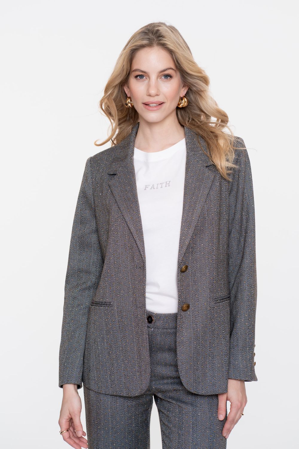 Geisha Blazer stones Grijs