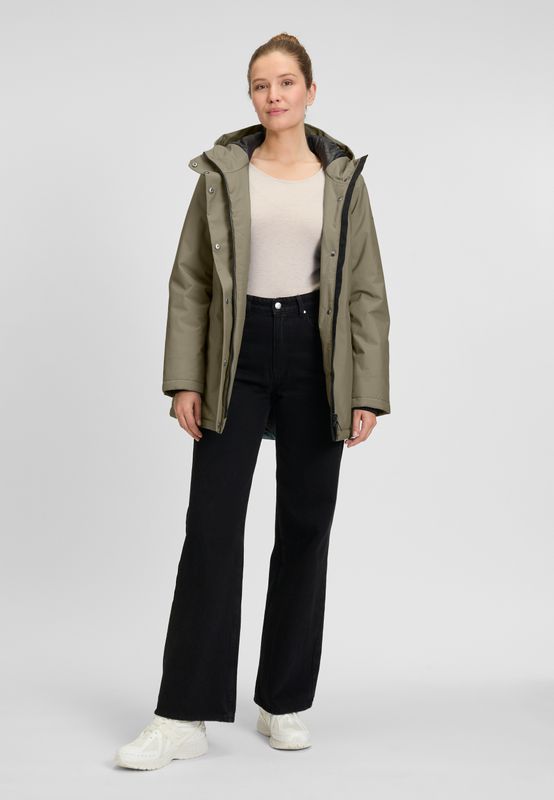 Covered Halflange ladies jas groen