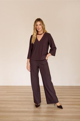 Studio Anneloes Lexie bonded trousers Bruin