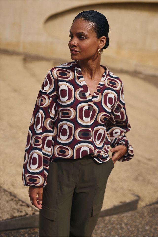 Studio Anneloes Josine retro top Bruin 13211