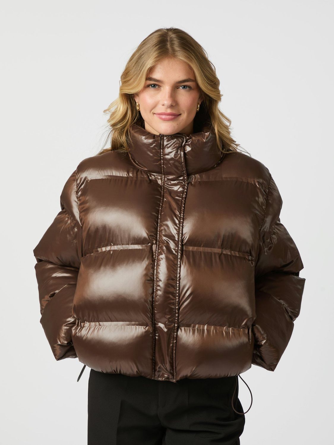 Neo Noir Rhea Shiny Puffer Jacket Bruin