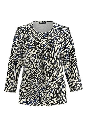 Frank Walder Blusenshirt  3/4 Ärmel Blauw