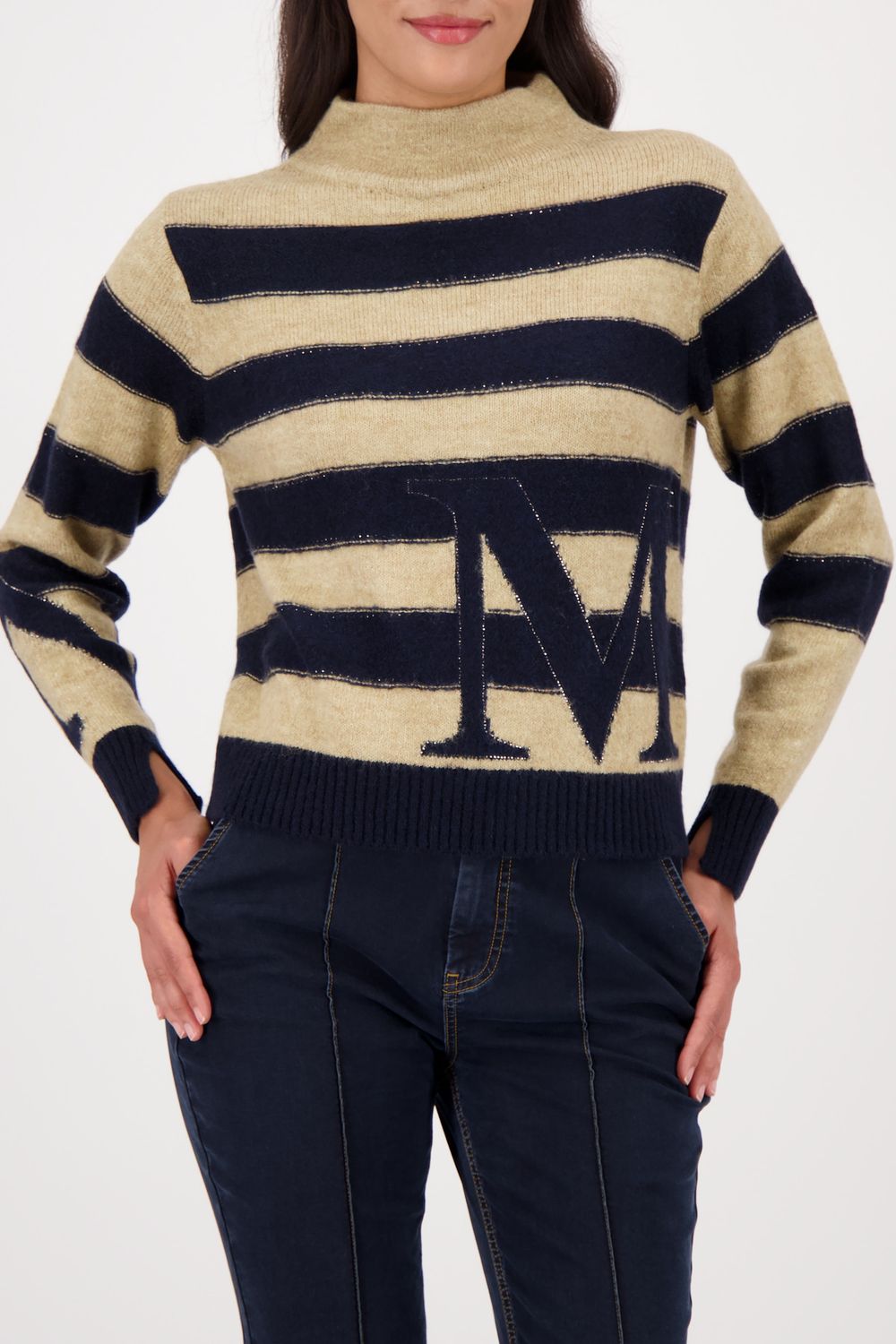 Monari Pullover night sky ringel Blauw