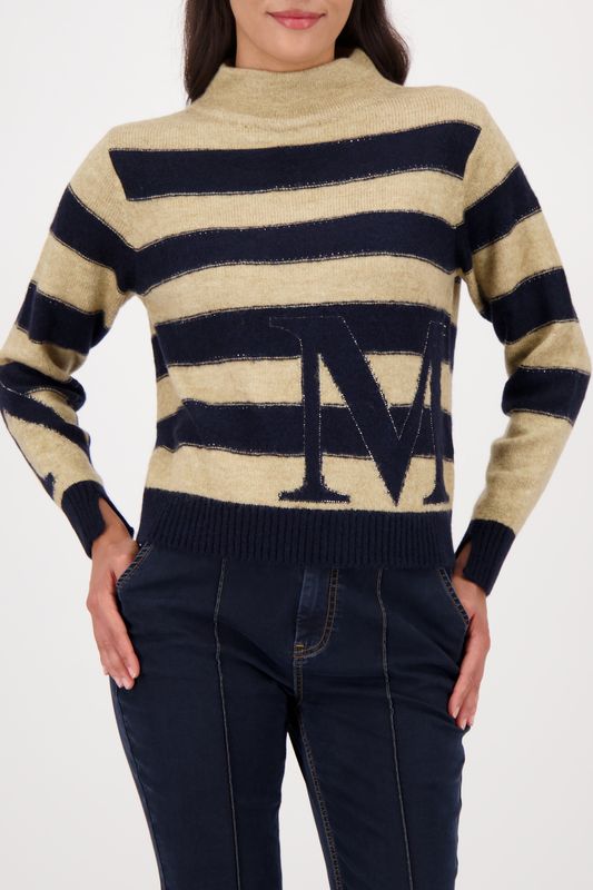 Monari Pullover night sky ringel Blauw