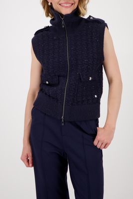 Monari Strickjacke night sky Blauw