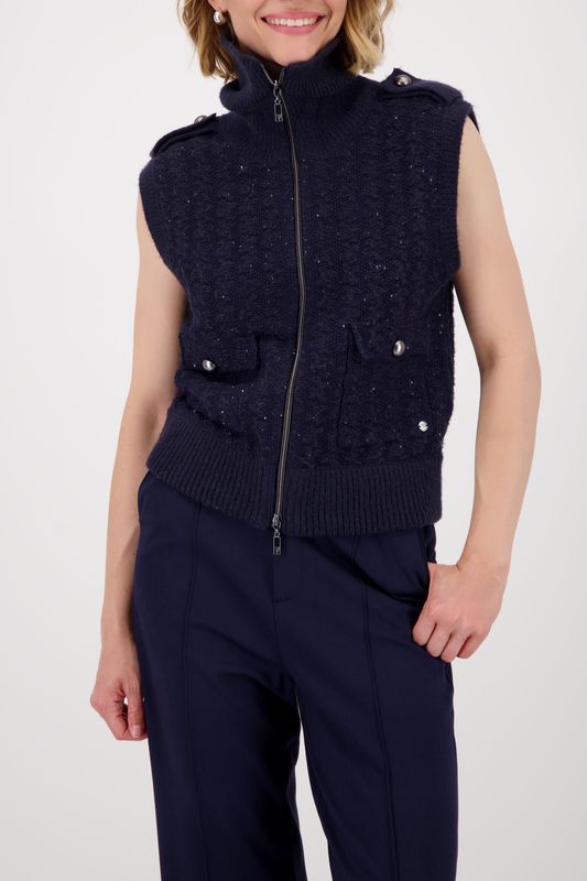 Monari Strickjacke night sky Blauw