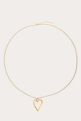 My Jewellery Necklace long round chain open heart Goud