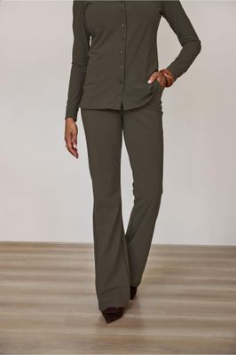 Studio Anneloes Flair bonded trousers Groen