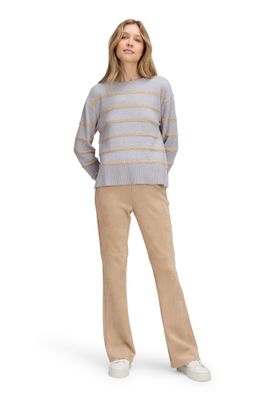 Betty Barclay gebreide trui grijs met beige streep
