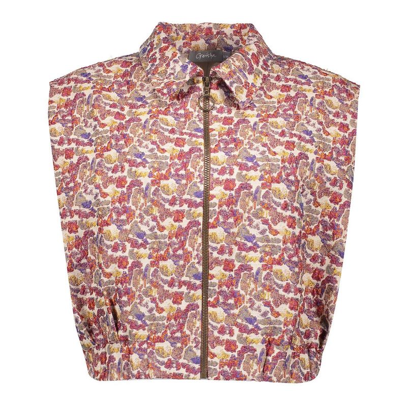 Geisha Gilet met print